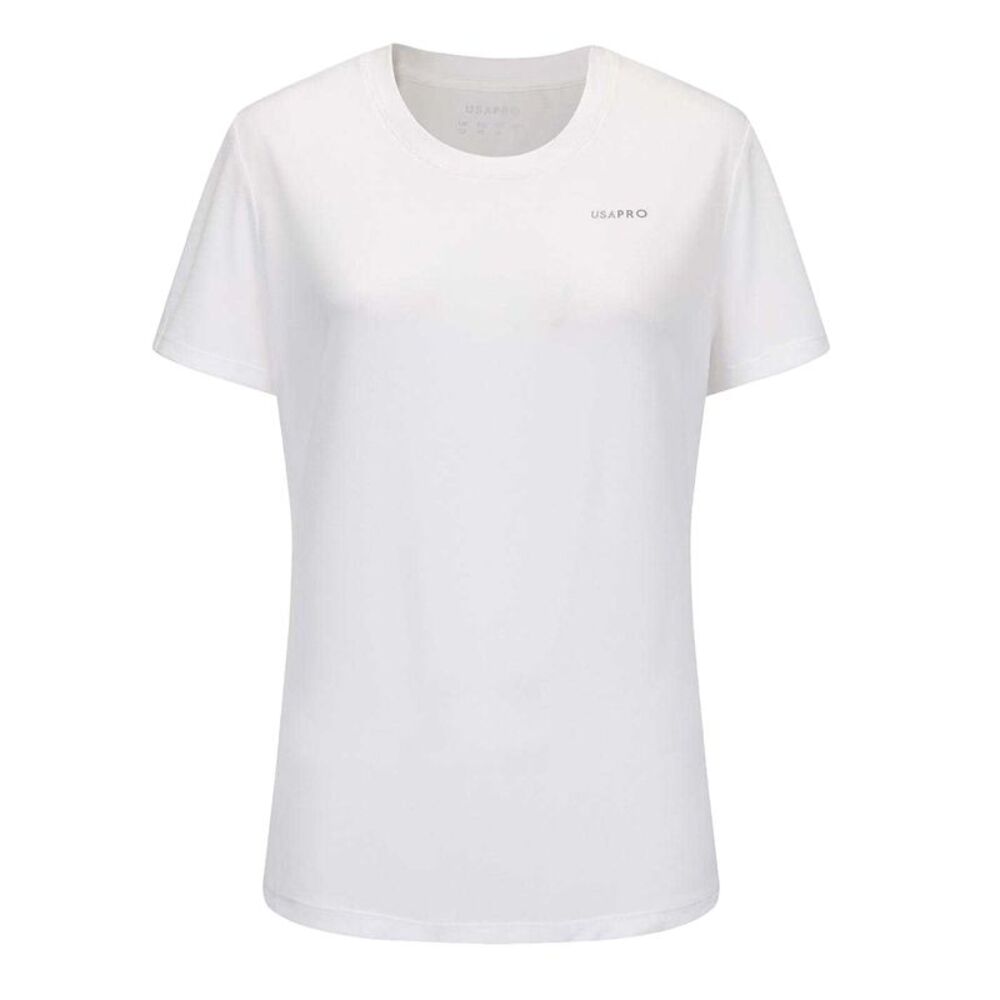 USA Pro Womens/Ladies Tech C Polyester T-Shirt / White